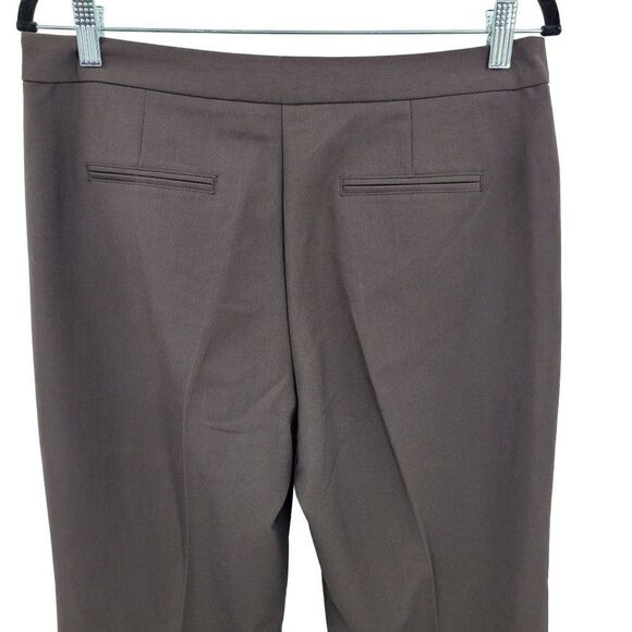 Vintage 90s Nicole Miller Flare Dress Pants 10 Brown High-Rise Stretch Career - Picture 7 of 12